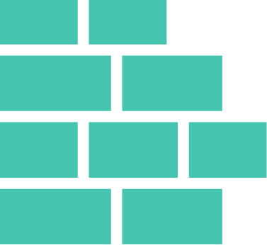 a brick wall icon for gaps, barriers and opportunities for action