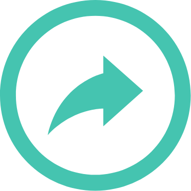 flecha dentro de un círculo icono para compartir información y recursos